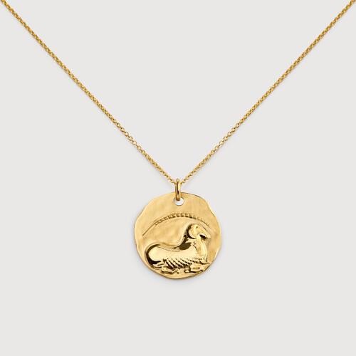 Gold Vermeil Aries Zodiac Chain Necklace