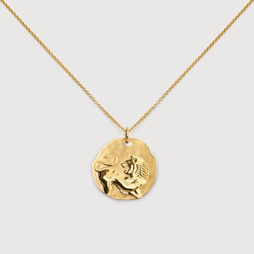Gold Vermeil Leo Zodiac Chain Necklace