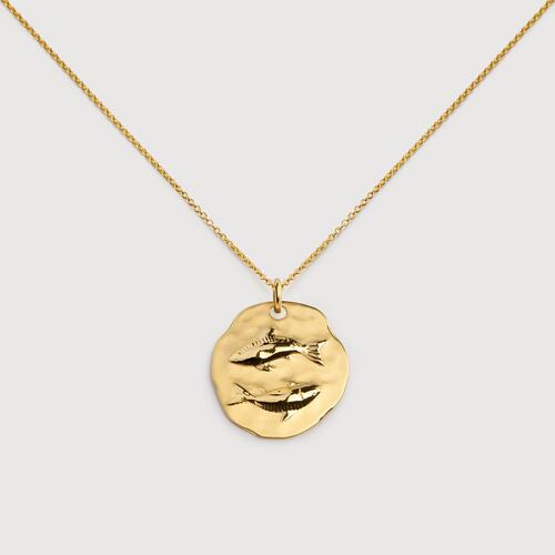 Gold Vermeil Pisces Zodiac Chain Necklace