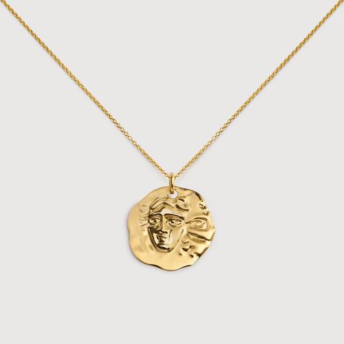Gold Vermeil Gemini Zodiac Chain Necklace
