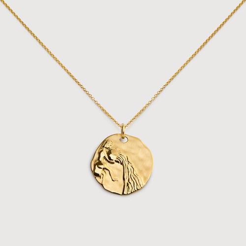 Gold Vermeil Aquarius Zodiac Chain Necklace