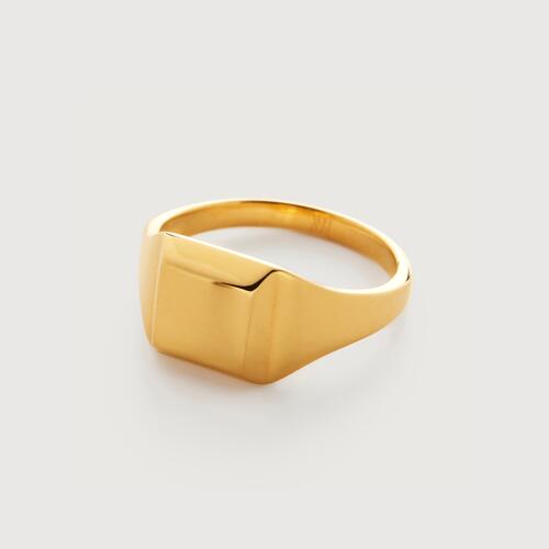 Gold Vermeil Signature Signet Ring