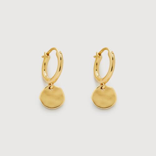 Gold Vermeil MV Siren™ Muse Disc Mini Huggie Earrings