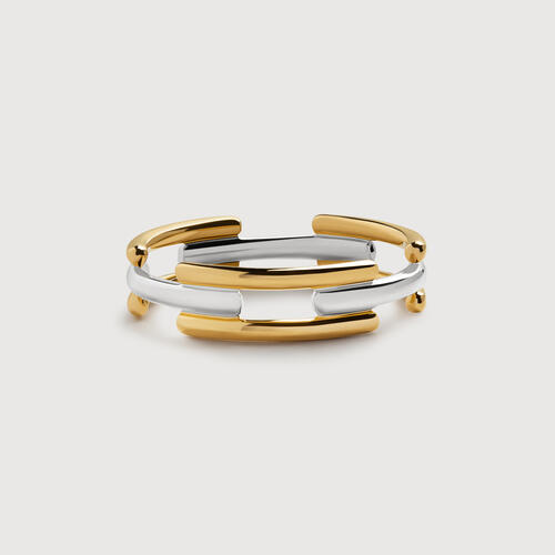 Gold Vermeil Signature Link Mixed Metal Stacking Ring