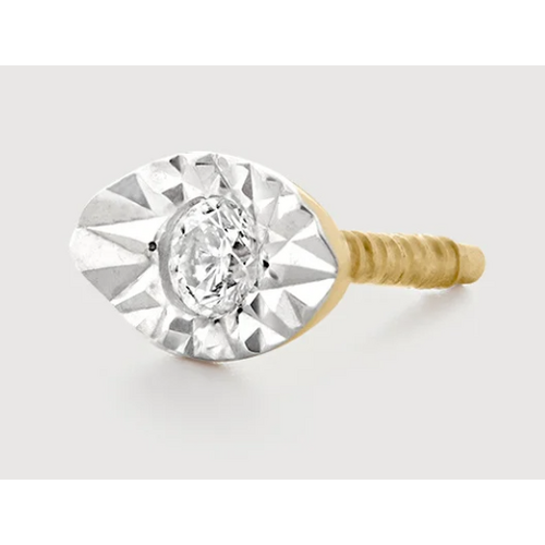 Marquise Diamond Flat Back Piercing Stud - Lab Grown Diamond