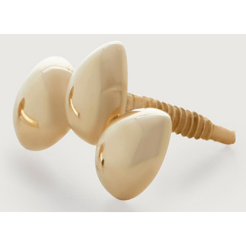 Gold Mini Nugget Cluster Flat Back Piercing Stud