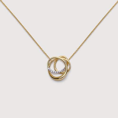 Gold Vermeil Nura Wrap Pavé Diamond Necklace - Lab Grown Diamond