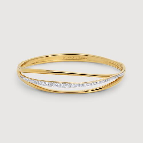 Gold Vermeil Nura Wrap Pavé Diamond Bangle - Lab Grown Diamond