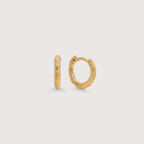 Gold Vermeil Antica Textured Mini Huggie Earrings