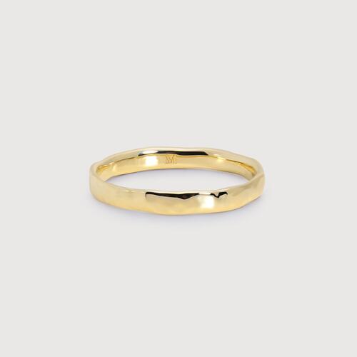 Gold Hammered Slim Band
