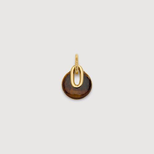 Gold Vermeil Kate Young Gemstone Pendant - Tigers Eye