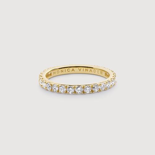 Gold Diamond Eternity Ring 2mm - Lab Grown Diamond