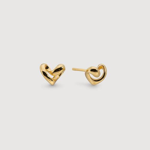 Gold Vermeil Infinity Heart Small Stud Earrings