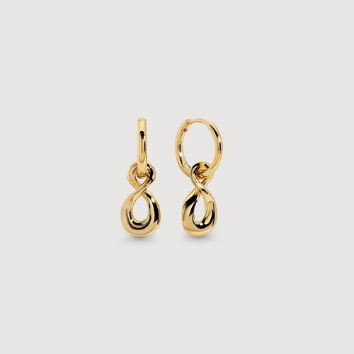 Gold Vermeil Infinity Huggie Earrings