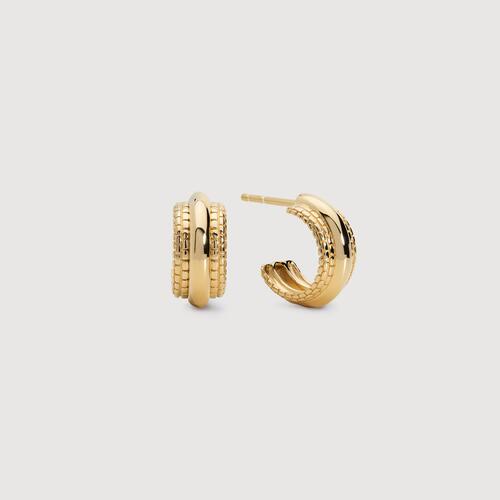 Gold Vermeil Heirloom Bold Huggie Earrings