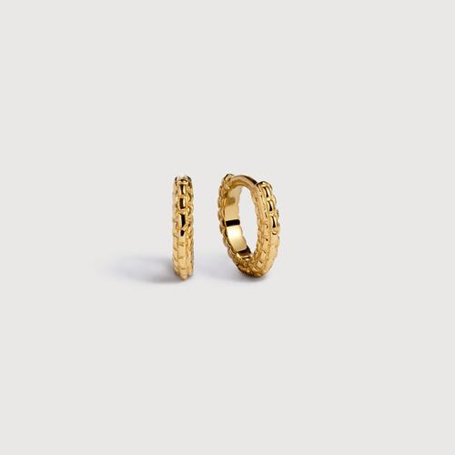 Gold Vermeil Heirloom Mini Huggie Earrings