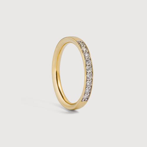 Gold Vermeil Essential Pavé Diamond Ring - Lab Grown Diamond