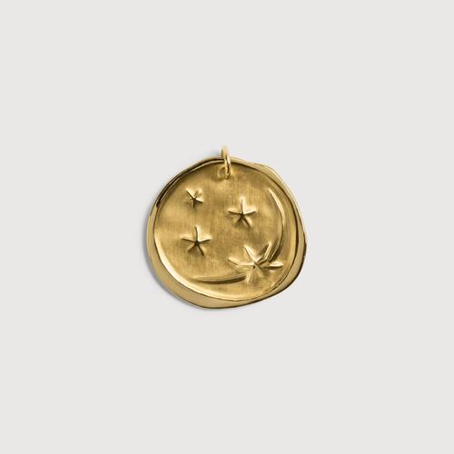 Gold Vermeil Cosmic Ancient Coin Pendant