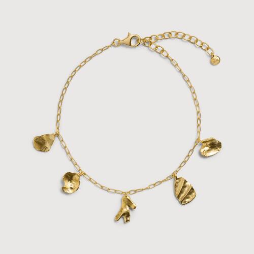 Gold Vermeil Fragments Asymmetric Station Chain Bracelet