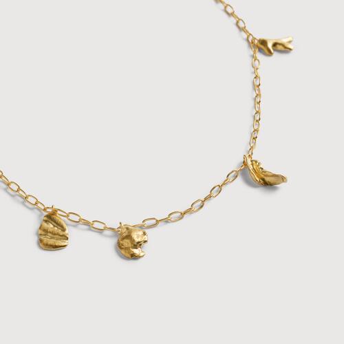 Gold Vermeil Fragments Asymmetric Station Chain Necklace