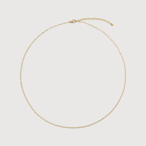 Gold Vermeil Oval Link Slim Chain Necklace