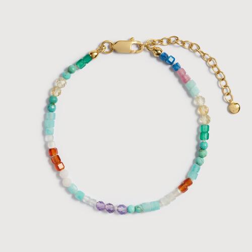 Gold Vermeil Freedom Mini Multi Gemstone Beaded Bracelet - Freedom Stones