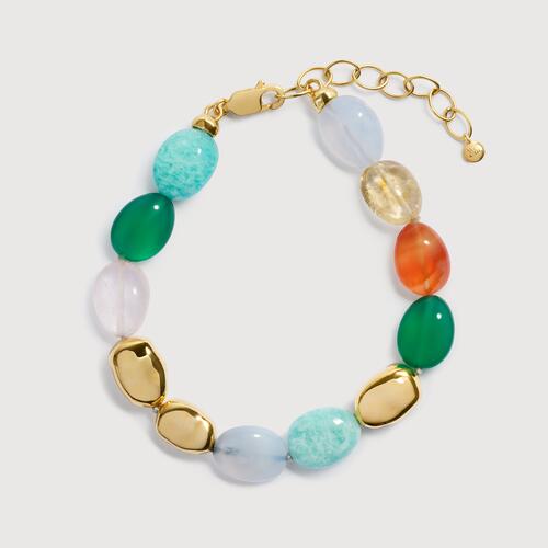 Gold Vermeil Rio Bold Multi Gemstone Beaded Bracelet - Freedom Stones
