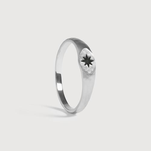 Sterling Silver Guiding Star Signet Ring