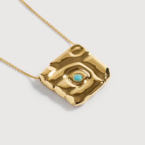 Gold Vermeil Amaia Bold Gemstone Chain Necklace - Amazonite