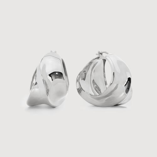 Sterling Silver Nomade Bold Medium Hoops