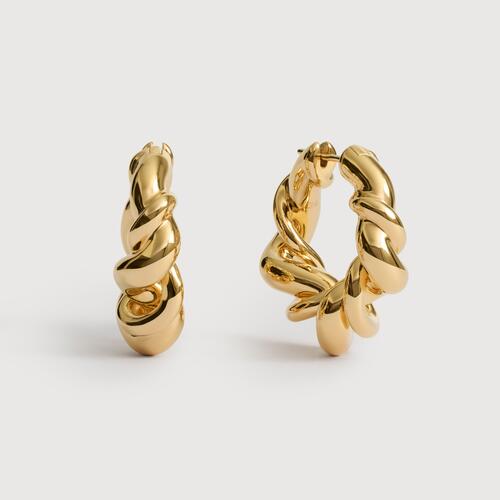 Gold Vermeil Ochre Large Hoop Earrings