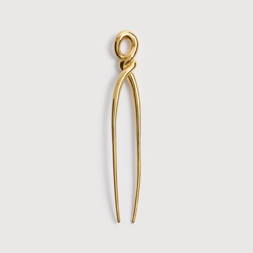 Gold Plated Ochre Hair Pin