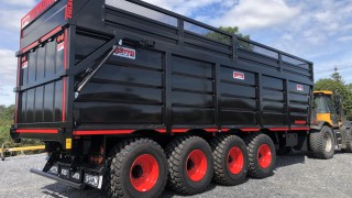 Giant 4-axle silage trailer rolls out of Irish factory