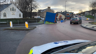 Overturned lorry load of Brussels sprouts causes road closure