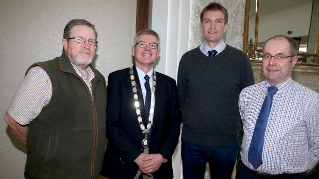 Guest speakers pictured with UGS president elect Harold Johnston