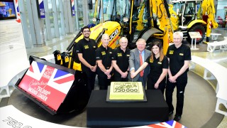 A glance back in time as 750,000th JCB backhoe rolls off production line