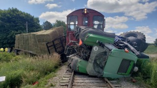 Man hospitalised following train collision with tractor in Ontario