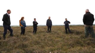 NI agriculture minister and agri committee chairman visit Antrim farms and bogland