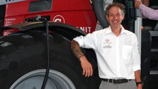 The rally tractor Gilles built, with a little help from MF