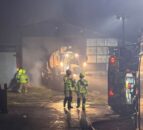 Several crews called to tackle Brecon barn fire