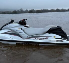 Watch: Young farmer jet-skis across flooded field