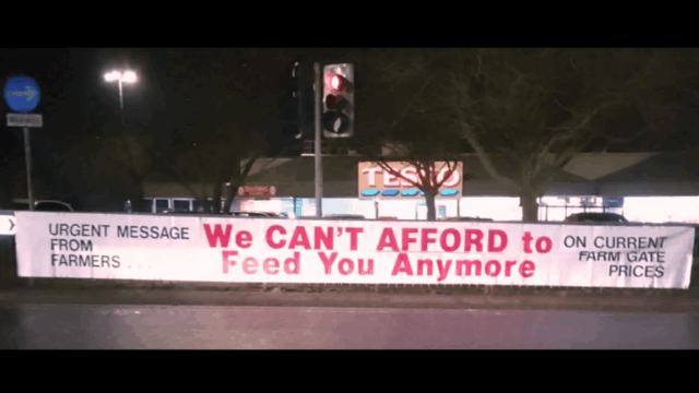 NI farmers stage inheritance tax protest outside supermarket