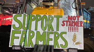 Watch: British farmers stage protests at Lidl depots across England