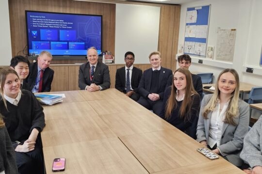 Dr Neil Hudson MP Visits Chigwell School for Sixth Form Discussion and Youth Council Insights