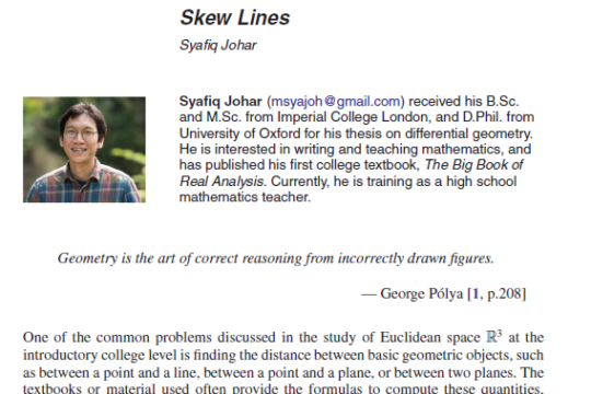 Chigwell School Maths Teacher Publishes his own Research