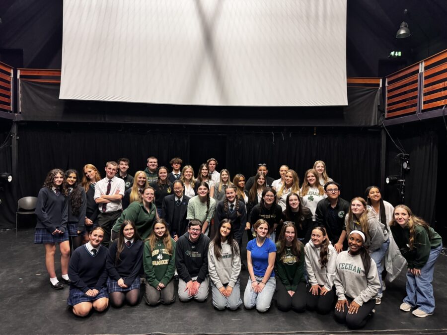 Drama students from Massachusetts visiting Chigwell School drama department