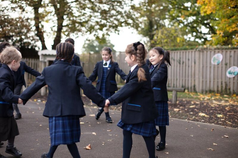 Chigwell School Pre Prep pupils outside