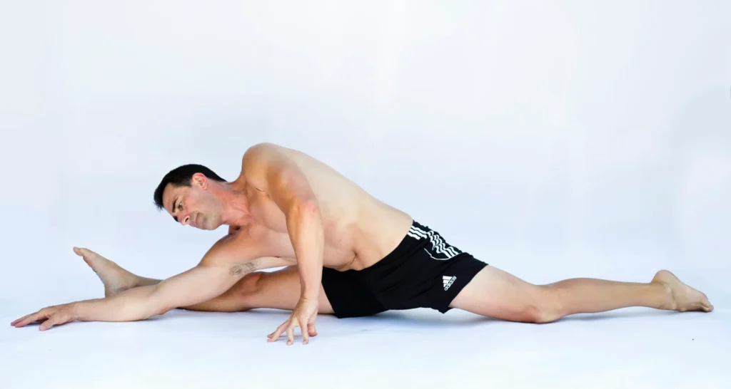 person unlocking shoulder mobility