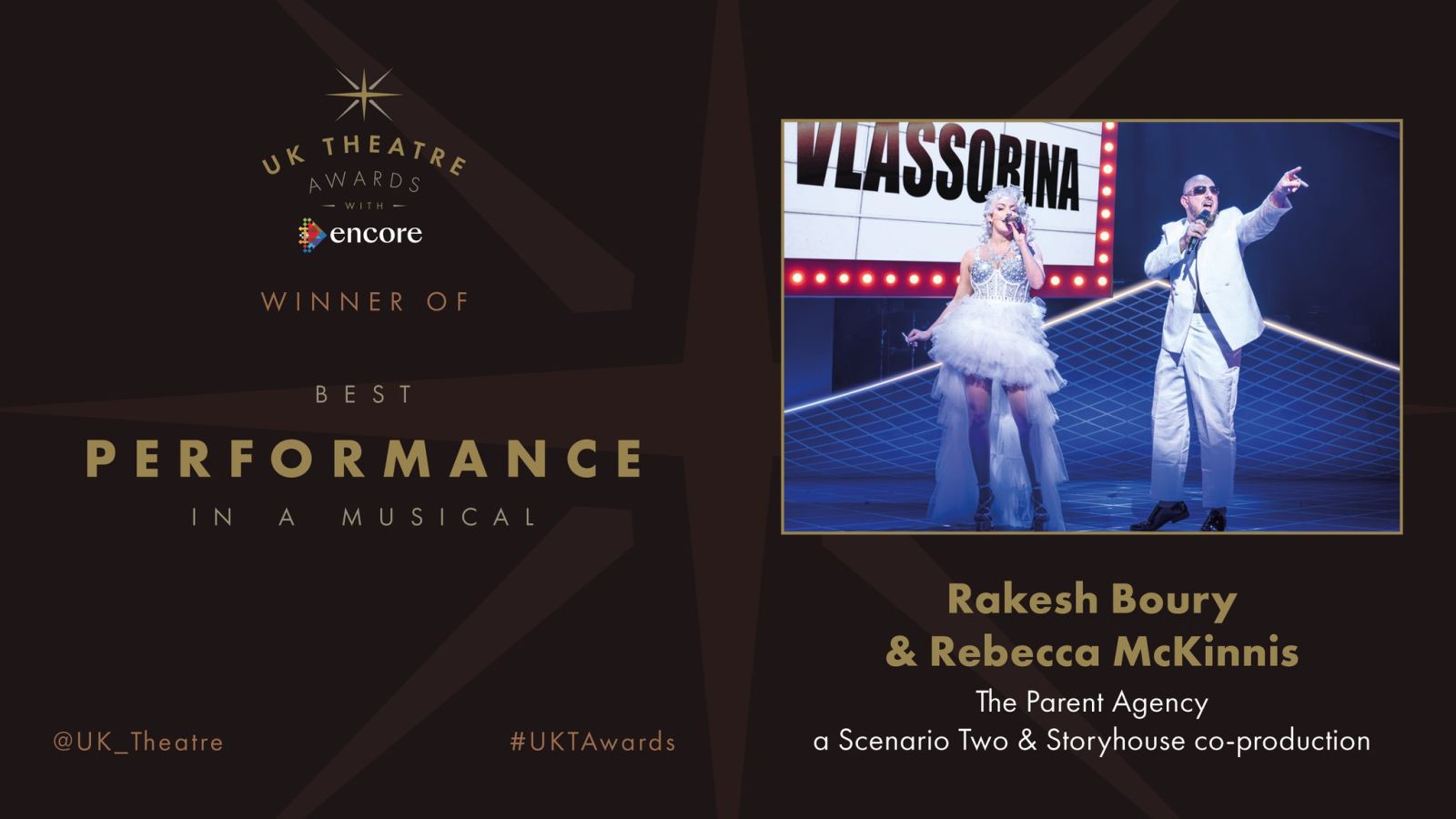RAKESH BOURY - UK THEATRE AWARD - WINNER