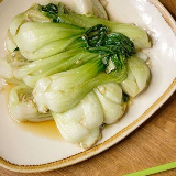 Meal card cover for: Pak Choi Fried with Garlic and Spring Onion Sauce (VG) (GF)